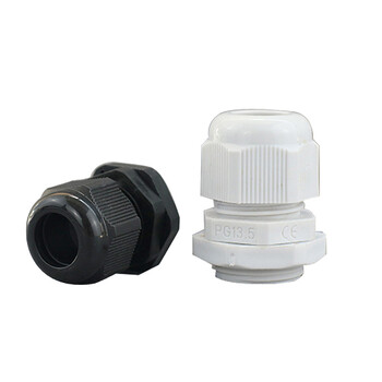 尼龙塑料电缆防水接头 固定电缆穿线葛兰头连接器M20*1.5 100个/包 白色