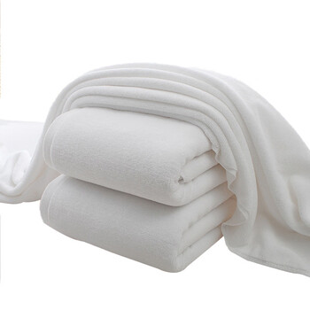 兰诗（LAUTEE）WY5017 白色毛巾浴巾加厚酒店宾馆美容院大毛巾 70*140cm