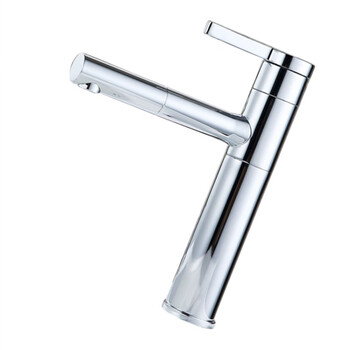 SBTOOR 360度旋转 多功能 浴室洗脸台上面盆龙头 伸缩抽拉式冷热水龙头 矮 1631 铬色（定制）