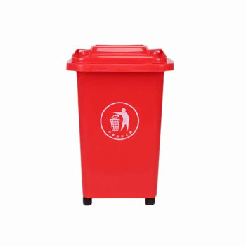 劳保佳 万向轮垃圾桶 环卫垃圾桶 加厚带盖垃圾桶 户外分类塑料垃圾桶 蓝色 50L 可定制