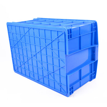 金兽 周转箱 外径625*430*300mm全新料货架物料箱分类运输箱货运箱 GZ1066蓝色