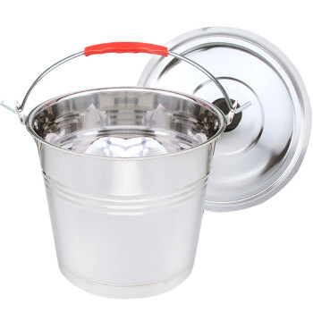 兰诗（LAUTEE）DM-302 不锈钢提水桶 物业环卫酒店清洁桶 6L带盖