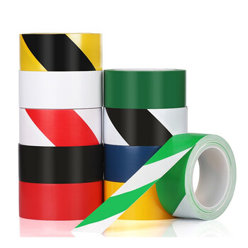 者也（ZYE）黑黄斑马线警示胶带彩色5S定位警戒地标贴 4.8CM*33M黄色