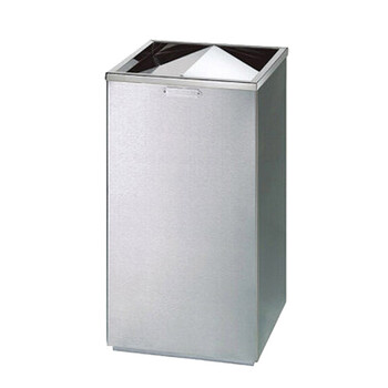 南 GPX-86A 南方翻盖烟灰桶 座地垃圾桶 公用不锈钢垃圾箱果皮桶 砂钢 内桶容量32升
