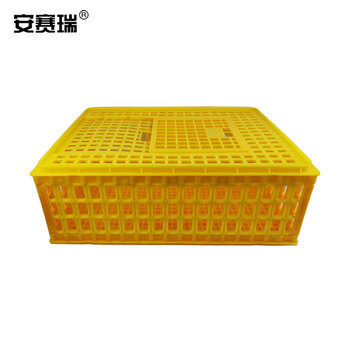 安赛瑞 方笼家禽周转箱 成鸡周转运输笼周转箱养殖笼鸡鸭鹅鸽子家禽兔笼筐 鸭鹅75×55×33cm 530369