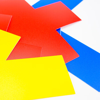 海斯迪克 HKL-142 5S管理地贴6s定位贴 地面贴纸 四角定位标签 15*5cm 黄色L型 10个