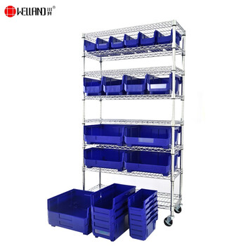 川井（WELLAND）工具架 可定制八层可移动工具推车 镀铬零配件货架  120*45*190cm