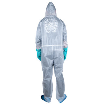 大杨523连体防护服雨衣 2件 170/190XXL码 不渗漏防尘防飞沫阻隔服隔离服 白色 定制