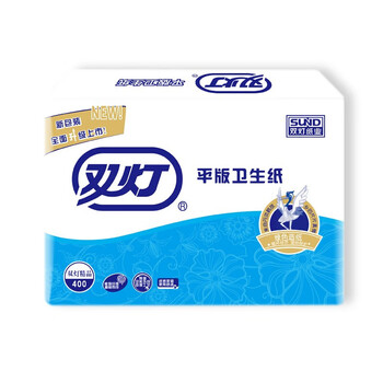 双灯平板卫生纸 368张/包12包厕纸(整箱)