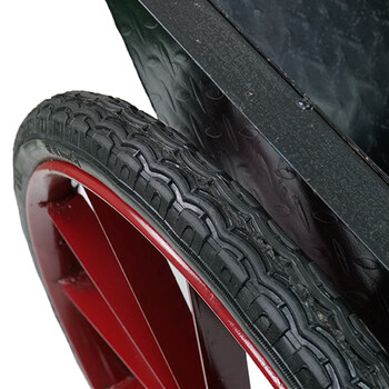 稳斯坦 WST241 手推车 翻斗车 灰尖斗车 劳动车 环保建筑工地用工程车 搬运车(中号黑色+实心轮)