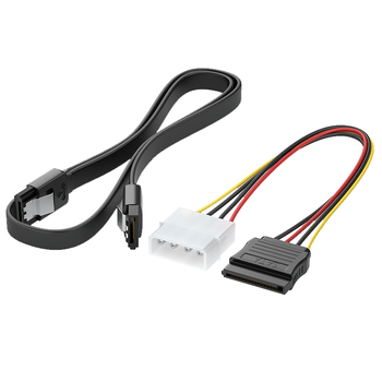 山泽(SAMZHE)高速SATA3.0硬盘数据线(直对直)+SATA串口硬盘电源线 SSD固态硬盘连接线安装线套装 TK07