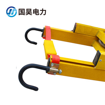 国昊电力 6米绝缘单伸缩梯 缩回3.7米 绝缘梯直梯单梯可伸缩 电工玻璃钢绝缘梯子