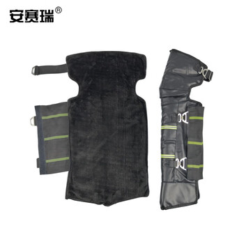 安赛瑞 加长款冬季保暖护膝 反光防寒保暖护具秋冬户外PU加厚加绒防水护腿全包 25563