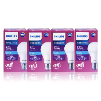 PHILIPS飞利浦恒亮型LED灯泡球泡E27 3W暖光3000K 12支/盒 1盒