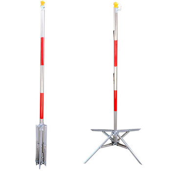 益美得 LH6052 支架电力安全围网围栏杆警示带立柱不锈钢隔离栏 H形 插地支架  2只/组