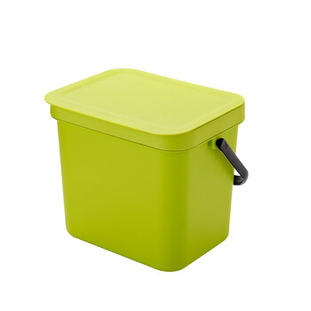 兰诗（LAUTEE）FH-1235 挂壁式垃圾桶  带盖小号厨余垃圾桶 7L-黑色