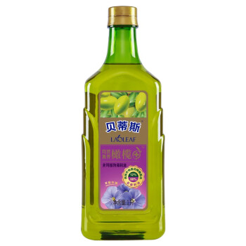 贝蒂斯亚麻籽橄榄调和油 食用油植物油1L 含12%特级初榨橄榄油 中式烹饪 营养均衡 炒菜