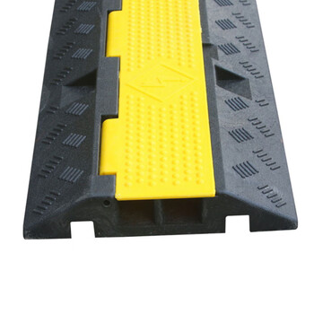 海斯迪克 线槽减速带 室内外电缆保护槽橡胶线槽板 PVC盖板二线槽1000*250*50mm gnjz-1113