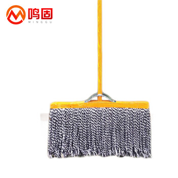 鸣固 30CM木头木杆尘推拖把  平板拖把排拖棉线墩布办公室家政工厂车间商场瓷砖保洁吸水去污