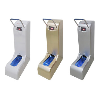 喜来客 智能全自动鞋套机商用电动机样板间机房脚套机带扶手 XZ-200B型银色带扶手
