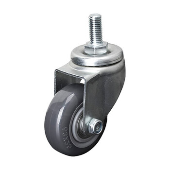 安赛瑞 丝杆万向脚轮 2.5英寸耐磨PU低噪音轮万向轮 承重80kg 易得力定制 16208
