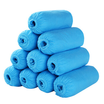 旷尔 加厚无纺布鞋套 一次性透气防尘脚套 室内耐磨防滑鞋套 3包起批【浅蓝色 100只/包 560g每包】