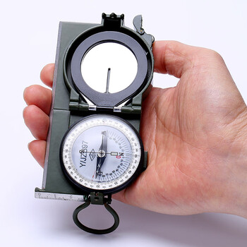 雅恪尚 97式指南针指北针地质罗盘仪测量里程测距仪俯仰角估距器户外野营装备