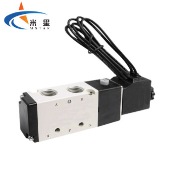 米星 （MSTAR）二位五通气动电磁阀 换向阀气阀 DC 12V 4V110-06出线