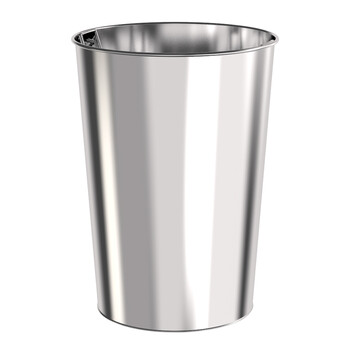 科力邦（Kelibang） 不锈钢垃圾桶38*73cm 直投圆桶户外商场酒店宾馆圆形垃圾箱斜投港式桶立式果皮箱 KB1027 本色
