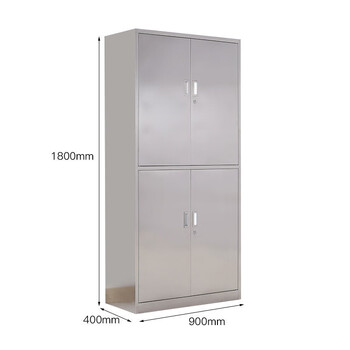 震迪304不锈钢储物柜实验室柜子带锁工业柜KG142设备放置柜