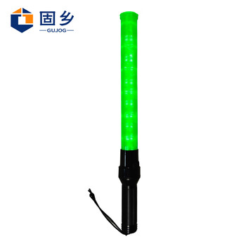 固乡 交通指挥棒 大号led闪光棒多功能荧光棒 夜间安全警示闪光灯手持式 红色 赠电池 绿色