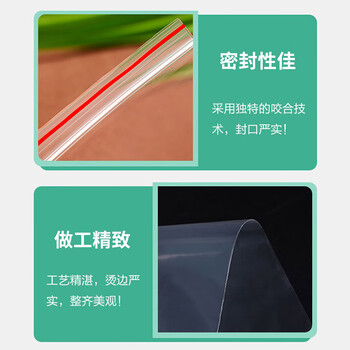 飞尔（FLYER）透明pe自封袋 密封袋 加厚塑料封口包装袋【20×30cm 100只 5丝 红边】2包起批