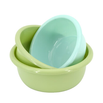 康丽雅 K-0252 塑料清洁水盆 物业办公室圆形加厚清洗盆 大号颜色随机