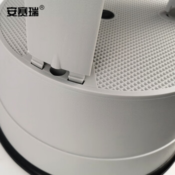 安赛瑞 塑料脚踏梯凳 理货凳超市取货凳登高凳 图书馆洗车移动梯凳 多功能仓库可移动脚踏圆凳 灰色 25227