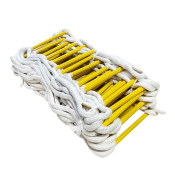 康安083安全绳梯 救生救援消防高空逃生梯 20米 带钢丝绳 防滑攀登训练软梯 定制