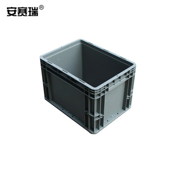 安赛瑞 EU物流周转箱 加厚欧标汽配物流箱 收纳箱整理储物箱零件盒 400×300×280mm 灰色 16403