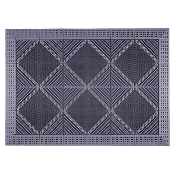 豫之韵 定制拼接三合一地垫门垫蹭脚垫进门大门口防滑垫商场酒店门厅室外台阶镂空塑料垫毯 单刷灰60*90cm