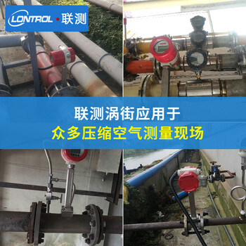 联测 LUGB-SIN高精度工业涡街流量计蒸汽压缩空气氮气流量表 脉冲输出【卡箍安装无显示】 DN50 