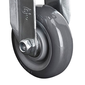 安赛瑞 定向脚轮 3英寸耐磨PU低噪音家具滑轮车轱辘滚轮 承重80kg易得力定制 16210