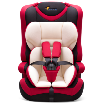 贝贝卡西 安全座椅3C认证儿童安全座椅可折叠汽车幼儿座椅车用新生婴儿9月-12岁宝宝座椅  513经典红色