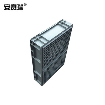 安赛瑞 EU物流周转箱 加厚欧标汽配物流箱 收纳箱整理储物箱零件盒 600×400×120mm 灰色 16404