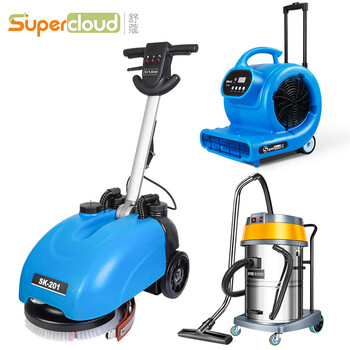 舒蔻 手推式刷地机车间商用洗地机小型多功能洗地医院超市商场候车厅拖地机工业工厂用电动地面擦地机 套餐三