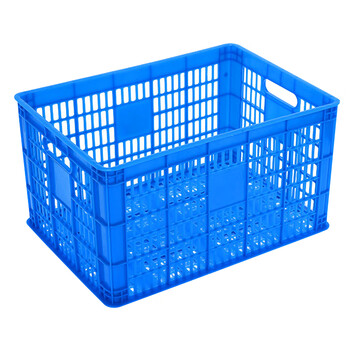 海斯迪克 HKCC18 加厚蓝色塑料筐 快递物流框 700筐外700*487*410mm