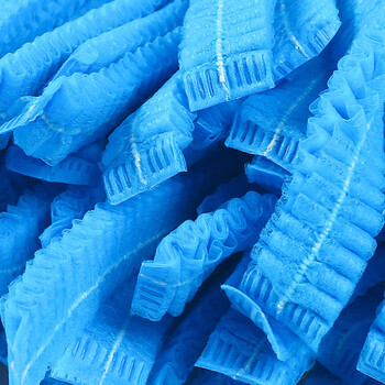 者也（ZYE）100只一次性条形帽防尘帽无纺布帽头套发罩网帽食品厂防尘防落发 白色