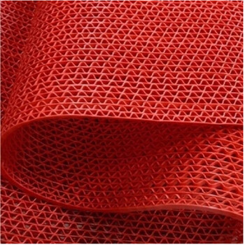 3G S型橡塑防滑垫 脚垫 厚5mm*宽0.9m*长15m 红色 企业定制