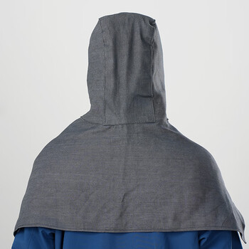 者也者也 牛仔披肩帽防护头套磨耐磨耐脏牛仔披风电焊防尘帽 套头款