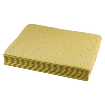 邦拭(KQ) KQ2101片状轻型化学吸液棉片 定做 黄色40*50cm 1箱（100片）