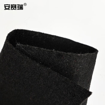 安赛瑞 一次性地毯 商用地毯 1×10m 婚庆办公室楼梯开业展会舞台加厚地毯楼梯过道地毯 2.2mm 黑色 26322