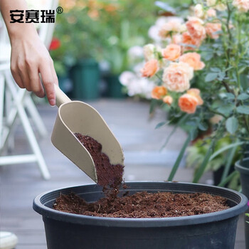 安赛瑞 塑料铲子 塑料小铲清洁工具小铲子养花工具园艺种菜加厚铲 长约31cm 米白色 530939