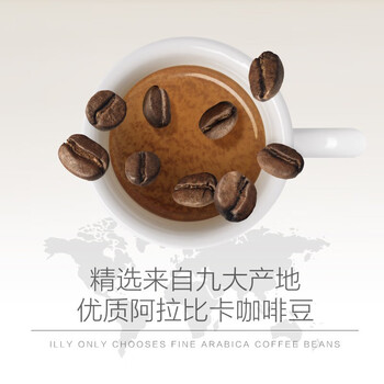 ILLY意利（illy）纯黑咖啡粉（深度烘焙）醇厚浓郁意式咖啡罐装250g